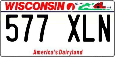 WI license plate 577XLN
