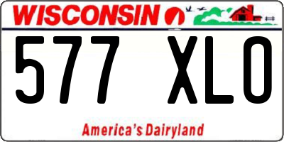 WI license plate 577XLO
