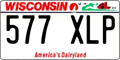 WI license plate 577XLP