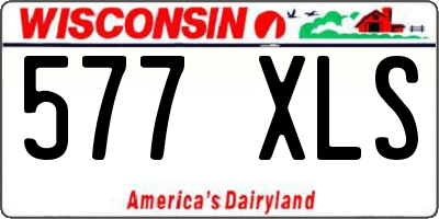 WI license plate 577XLS