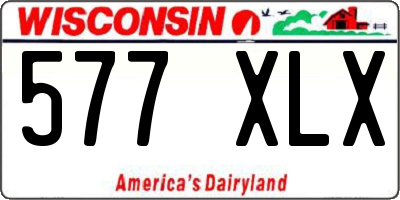 WI license plate 577XLX