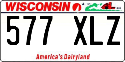 WI license plate 577XLZ