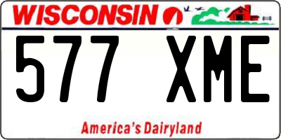WI license plate 577XME