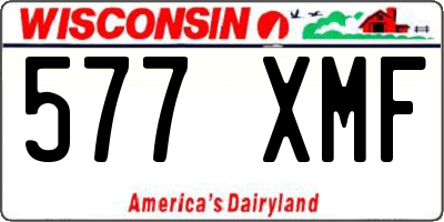 WI license plate 577XMF