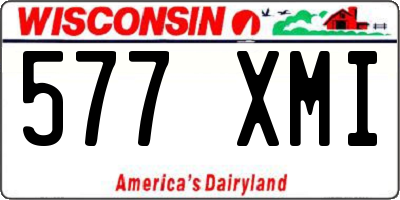 WI license plate 577XMI
