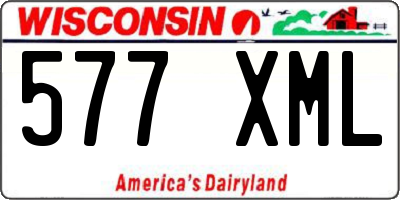 WI license plate 577XML
