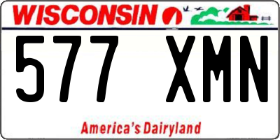 WI license plate 577XMN