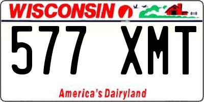 WI license plate 577XMT