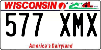 WI license plate 577XMX
