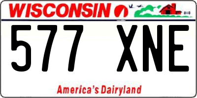WI license plate 577XNE