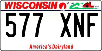 WI license plate 577XNF
