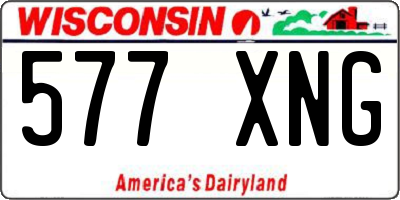 WI license plate 577XNG