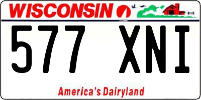 WI license plate 577XNI
