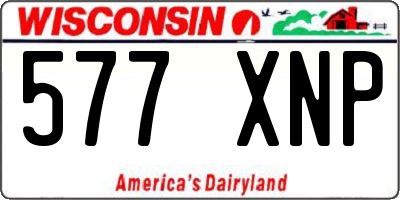 WI license plate 577XNP