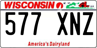WI license plate 577XNZ