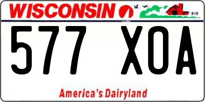 WI license plate 577XOA