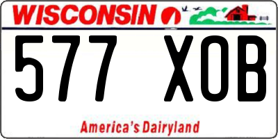 WI license plate 577XOB