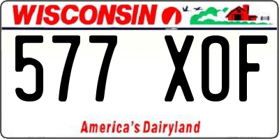 WI license plate 577XOF