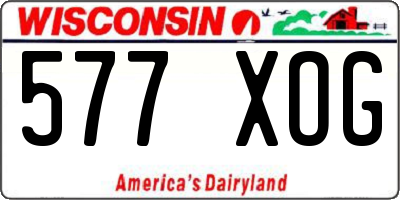 WI license plate 577XOG