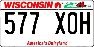 WI license plate 577XOH