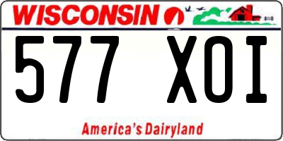 WI license plate 577XOI