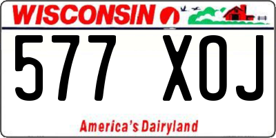 WI license plate 577XOJ