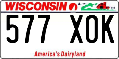 WI license plate 577XOK