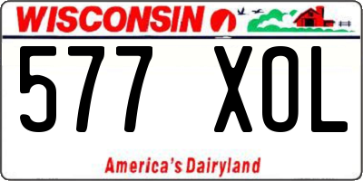WI license plate 577XOL
