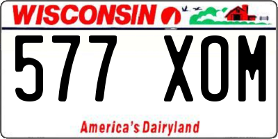 WI license plate 577XOM