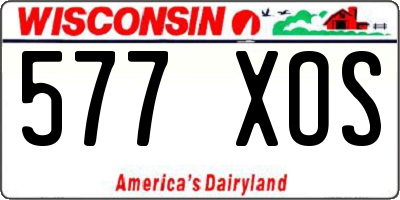 WI license plate 577XOS