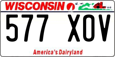 WI license plate 577XOV