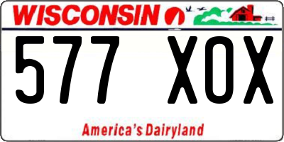 WI license plate 577XOX
