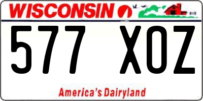 WI license plate 577XOZ