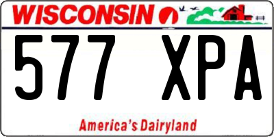 WI license plate 577XPA