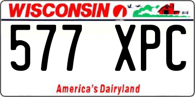 WI license plate 577XPC