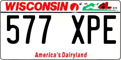 WI license plate 577XPE