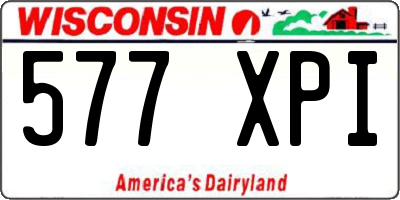 WI license plate 577XPI