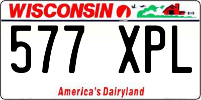 WI license plate 577XPL