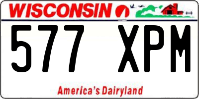 WI license plate 577XPM