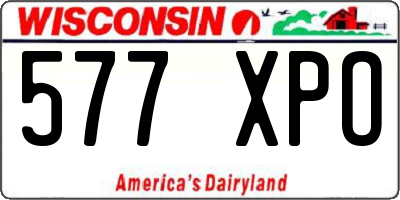 WI license plate 577XPO