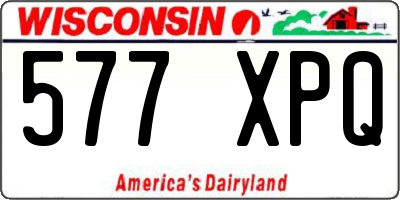 WI license plate 577XPQ