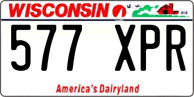 WI license plate 577XPR