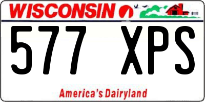 WI license plate 577XPS