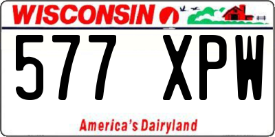 WI license plate 577XPW
