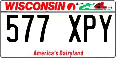 WI license plate 577XPY