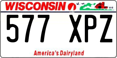 WI license plate 577XPZ