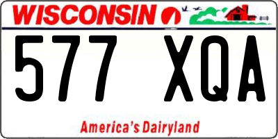 WI license plate 577XQA