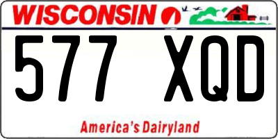 WI license plate 577XQD