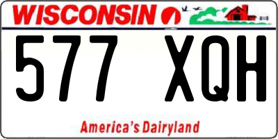 WI license plate 577XQH