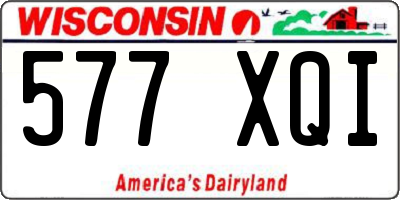 WI license plate 577XQI